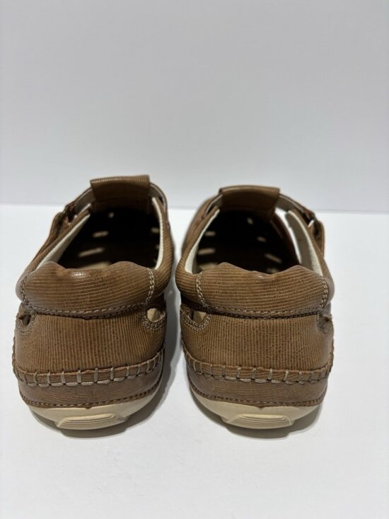 GBX Men’s Sentaur Brown Leather Slip-On Sport Sandals, Size 10.5 M